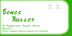 bence musser business card